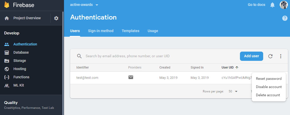 FirebaseAuthenticationWithUser
